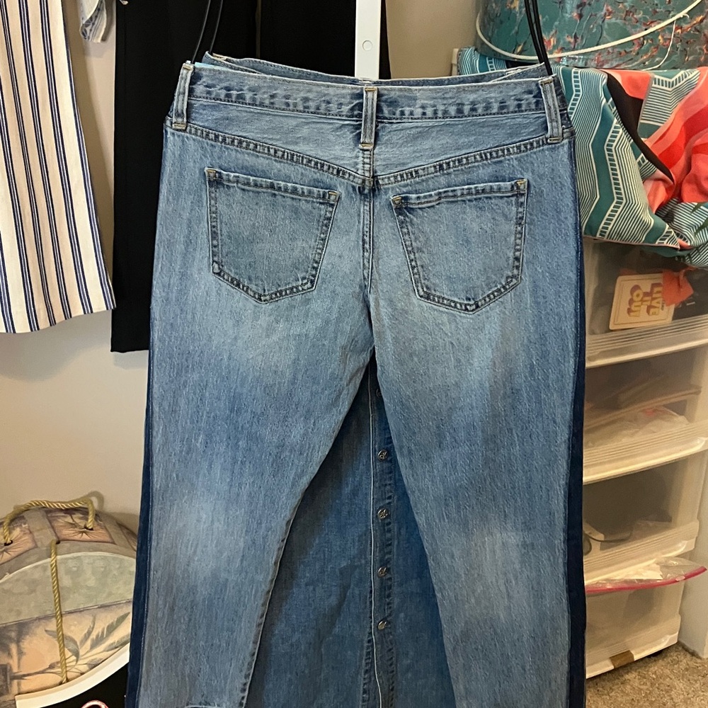 Mossimo Supply Co. Women's Straight Leg Jeans in Two-Tone Blue Denim - Picture 9 of 10